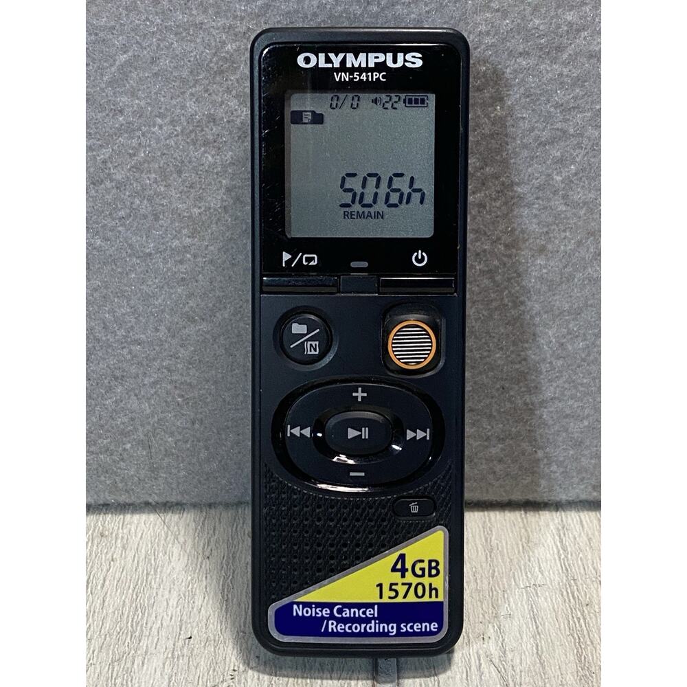 Olympus VN-541PC 4GB Digital Voice Recorder - Black Barely TESTED